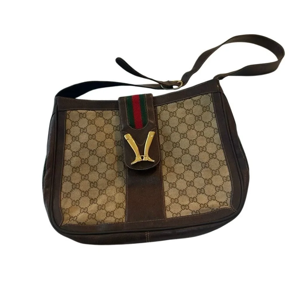 Gucci Brown and Gold Shoulder Bag - Picture 13 of 15